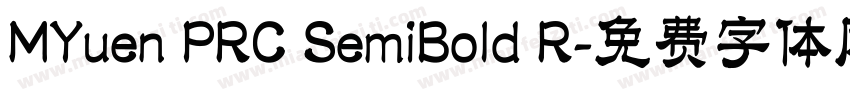 MYuen PRC SemiBold R字体转换